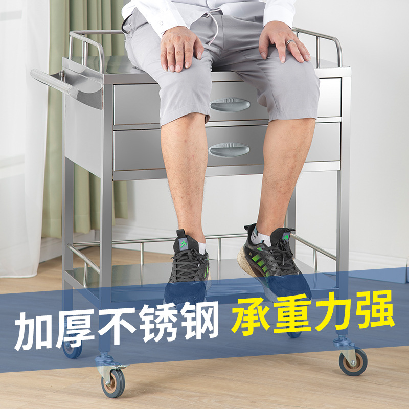 304 stainless steel drug delivery vehicle, medical rescue vehicle, hospital emergency anesthesia vehicle with drug dispensing tray, nurse's trolley details Picture