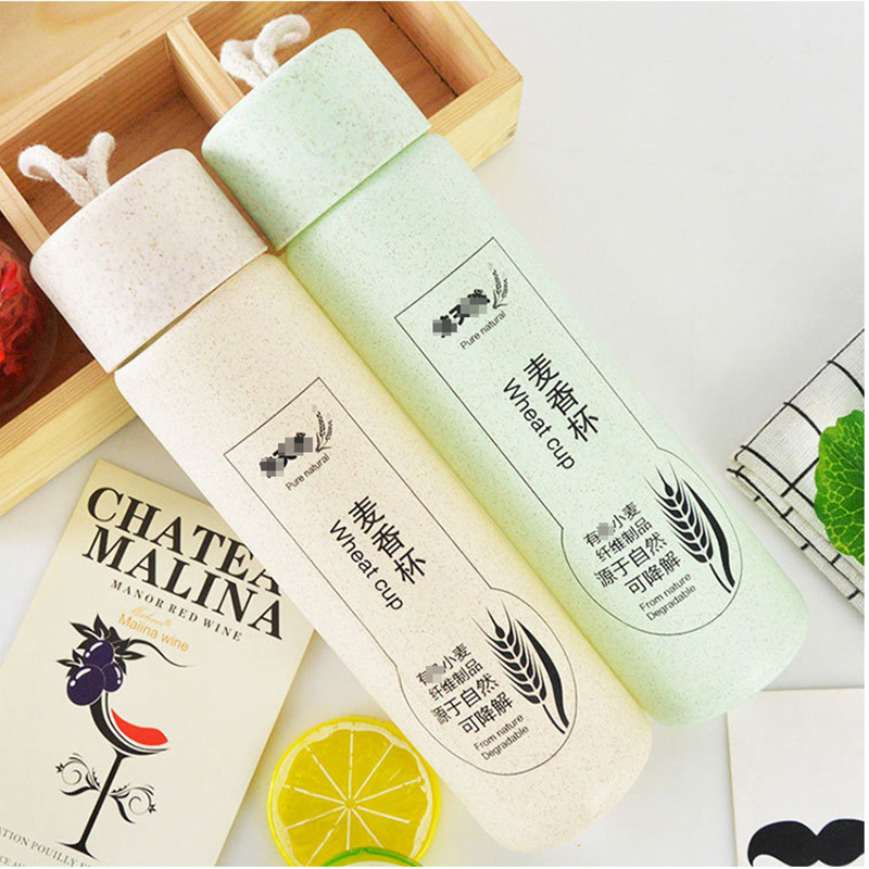 Wholesale of creative wheat straw glass wheat fragrance cups, genuine household logo printed straight cups, and glass water cups Specification drawing