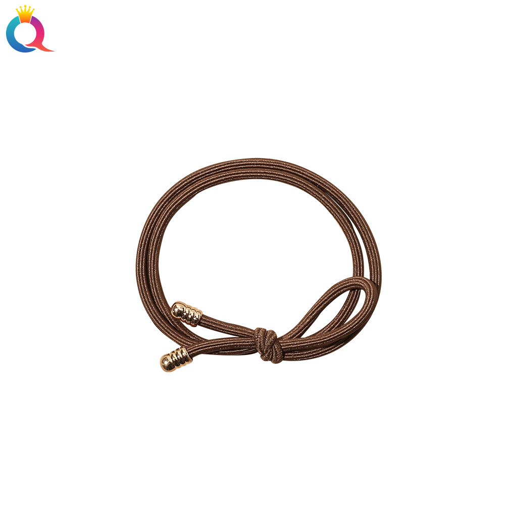 Qiyue Korean version simple and versatile hair band, high-elasticity braided hair rope, double-layer hair tie rubber band, hair tie and hair accessory Item Picture