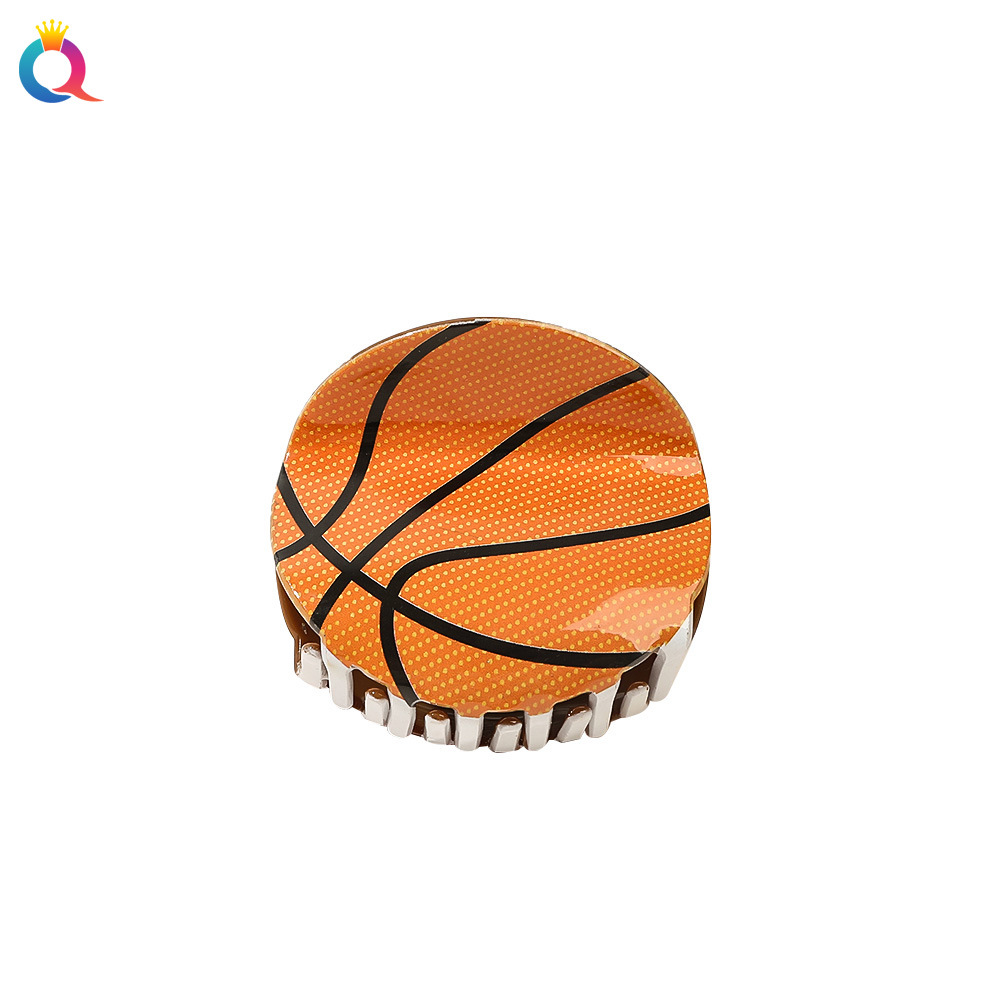 Qiyue Cross-border Simulation ball style hair clips, women's acrylic large grabber, high-end style hair grabber, shark clip hair accessories wholesale Item Picture