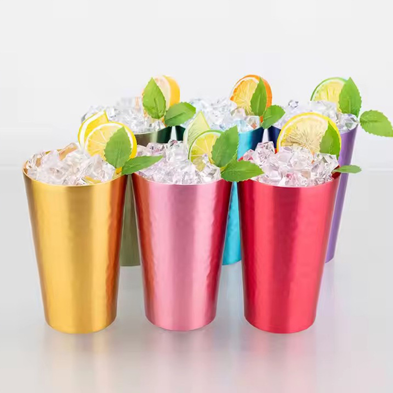 Single-layer food-grade alumina water cup, creative aluminum metal drinking cup, aluminum cup, beer anti-drop aluminum cup details Picture