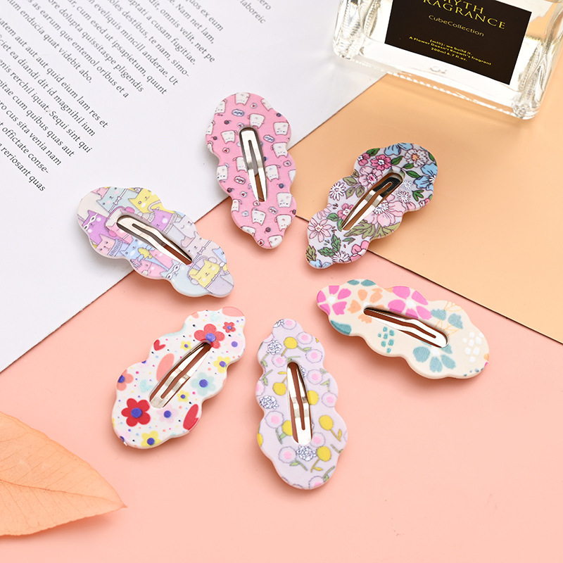 Cute floral BB clips, versatile hair clips for girls and children, small bangs, seaside clips, popular Instagram hair clips, and headwear details Picture