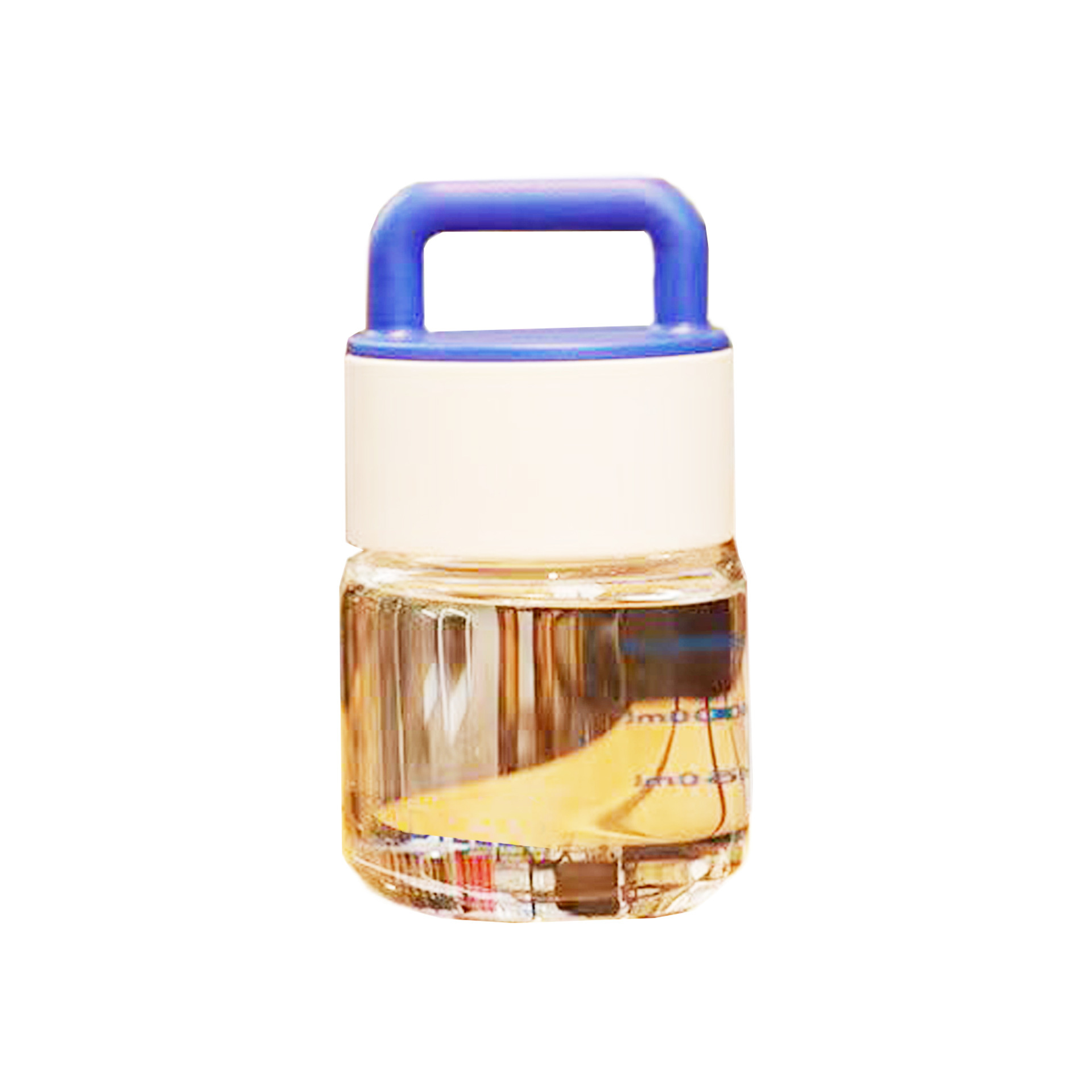 Transparent chubby glass cup, portable water cup, female student household drink, coffee, milk drink, gift cup Item Picture
