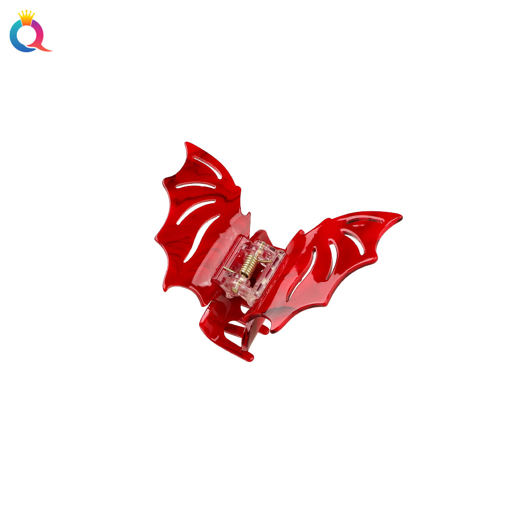 Qiyue Cross-border Bat Hairpin Halloween Funny Grab, Girl's back of the head Updo Shark Hairpin Festival Costume Grab Item Picture