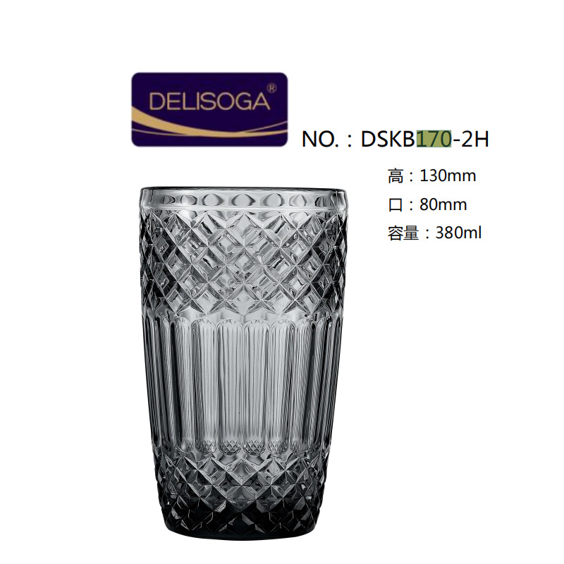 DELISOGA engraved glass cups, beer mugs, wine glasses, juice cups, beverage cups, water cups wholesale with logo printing details Picture