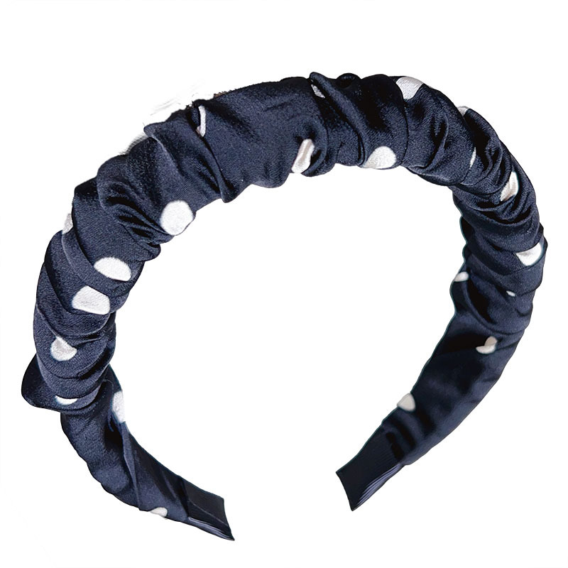 The new pleated black and white polka dot hairband is fashionable, simple and trendy for women. It features a high top headband and a high-end pressure-sensitive hairpin Item Picture