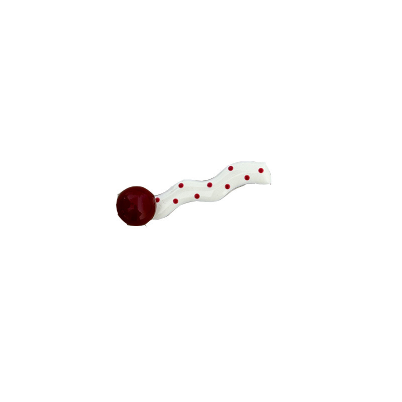 Ankora red polka dot pearl duckbill clip sweet and cute girl's hair accessory, a new versatile style for whitening bangs Item Picture