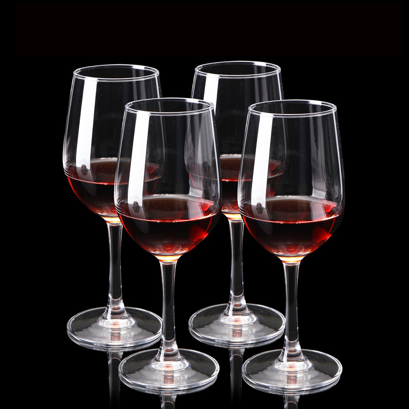 Kori one-piece thickened transparent glass cups, wine glasses, wine glasses and goblets wholesale with logo printing Specification drawing