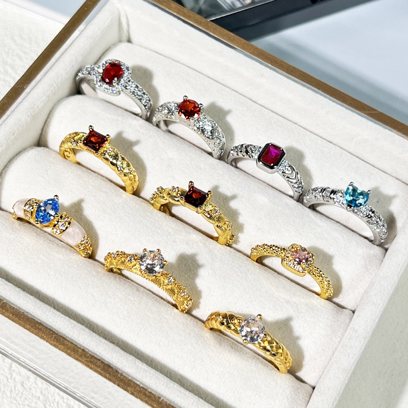 New Chinese-style retro wheat ear brushed open ring with a high-end feel, simple and niche design for women, fashionable and versatile ring details Picture