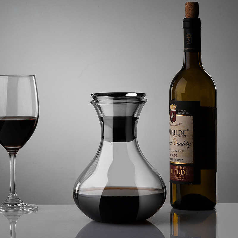 Wholesale hand-blown decanters, high borosilicate wine bottles, glass wine jugs, heat-resistant juice jugs, decanters for household use details Picture