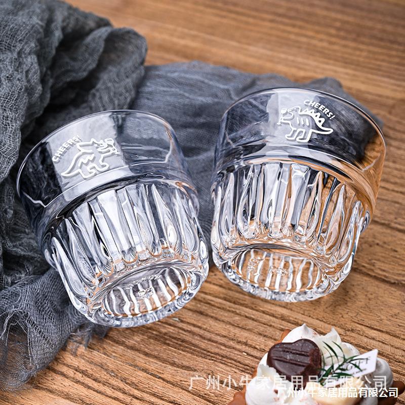 Stackable transparent glass cups, latte, milk tea, coffee cups, wedding commemorative gift cups, and the same style cups as those on Xiaohongshu full figure
