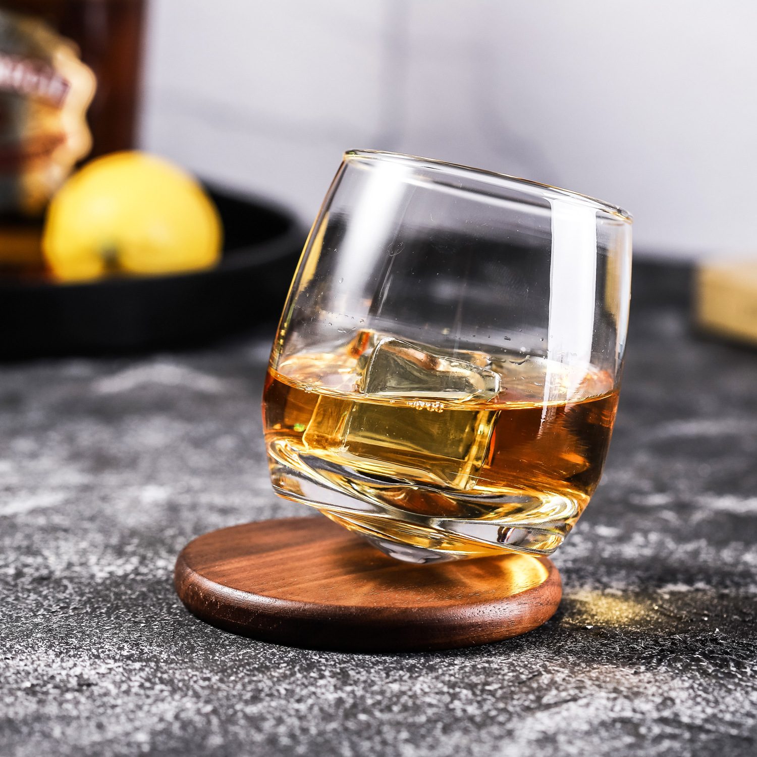 European-style creative transparent glass cups, creative whisky glass cups, spirits glass cups, beer glass cups, inverted glass cups, and white spirit glass cups Application Scenario
