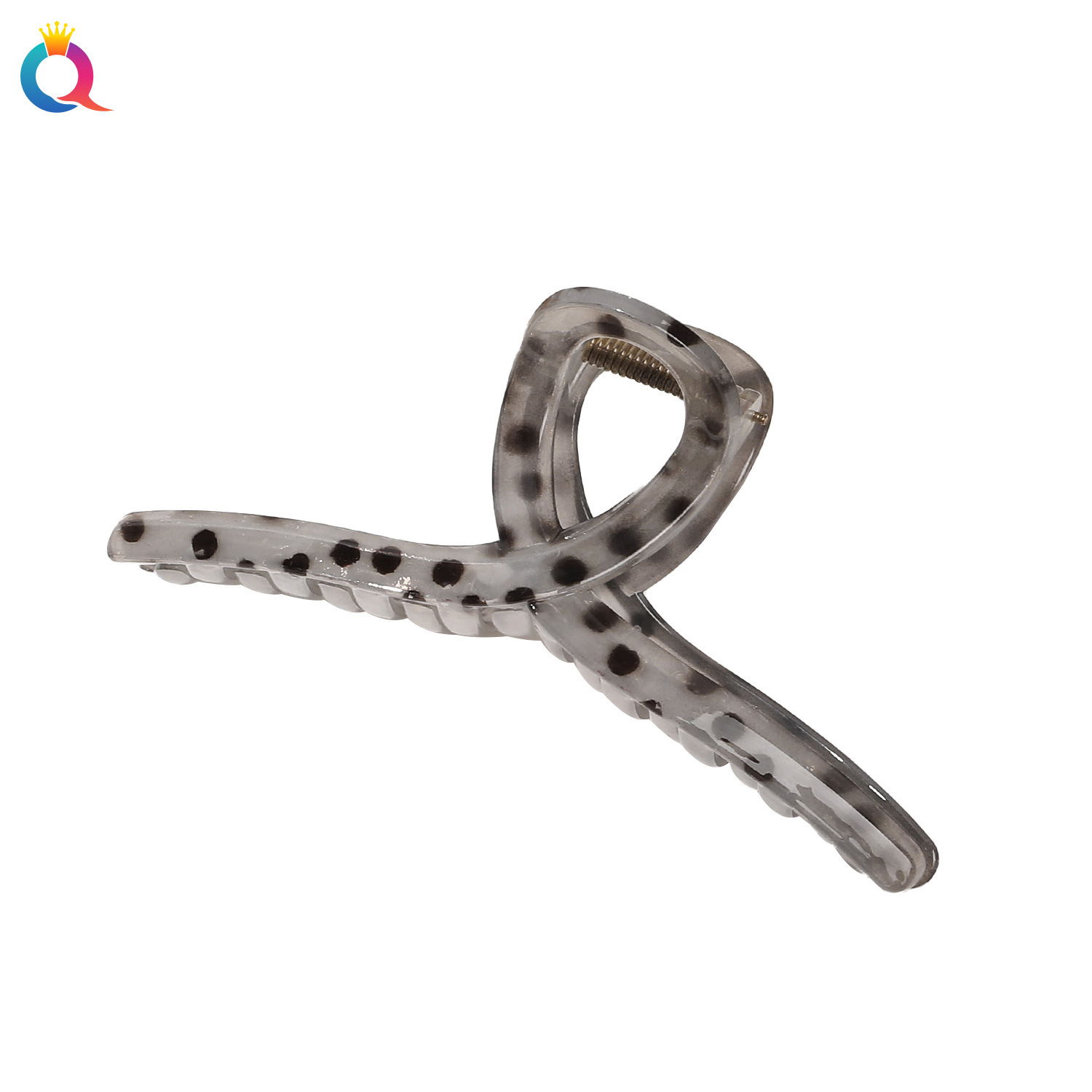 Qiyue Cross-border PC polka dot jelly hair clips, hair curls, hair grabbers, high-end fashion hair clips, shark clips, hair accessories wholesale Item Picture