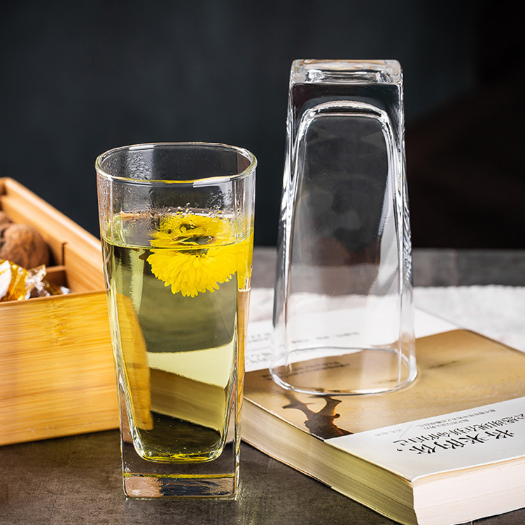 Green apple transparent glass cups, beer mugs, juice cups, beverage cups, milk cups, water cups wholesale with logo printing Application Scenario