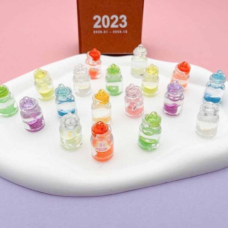A bottle wishing bottle, luminous small decorative items, creative diy keychains, message bottles, resin jewelry, small accessories wholesale Specification drawing