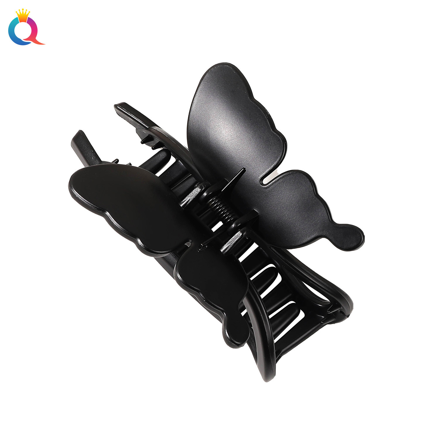 Qiyue Retro PS simulation butterfly tortoiseshell color grab clip, high-end shark clip, back head hair clip, hair accessory wholesale Item Picture