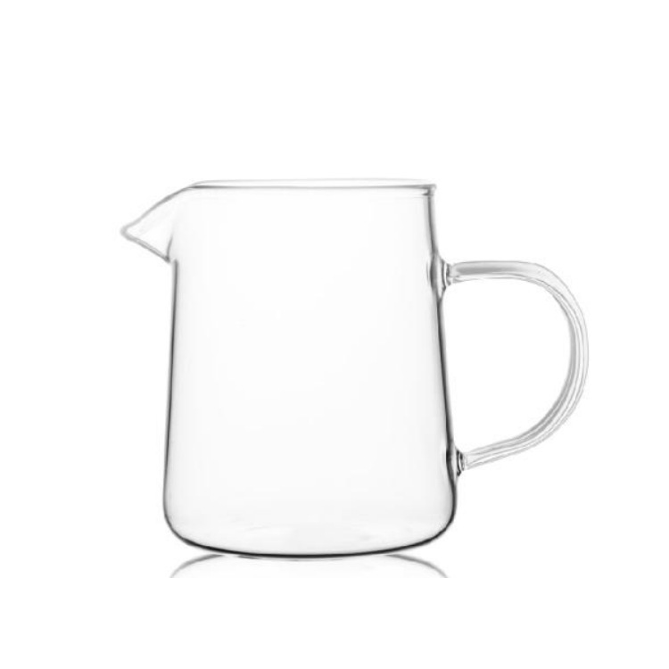 Green apple high boron glass fair cup, household kung Fu tea set, tea tray, tea divider, glass triangular public cup Item Picture