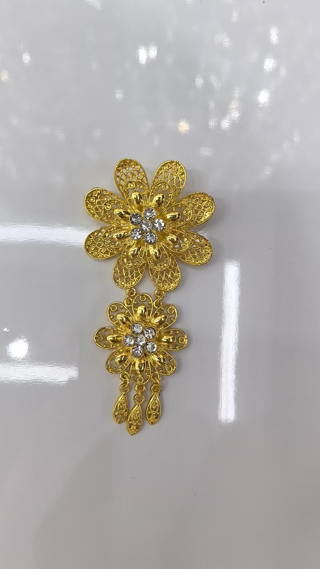 民族风饰品花朵项链腰链套装西双版纳云南傣族镀银流苏项链腰链