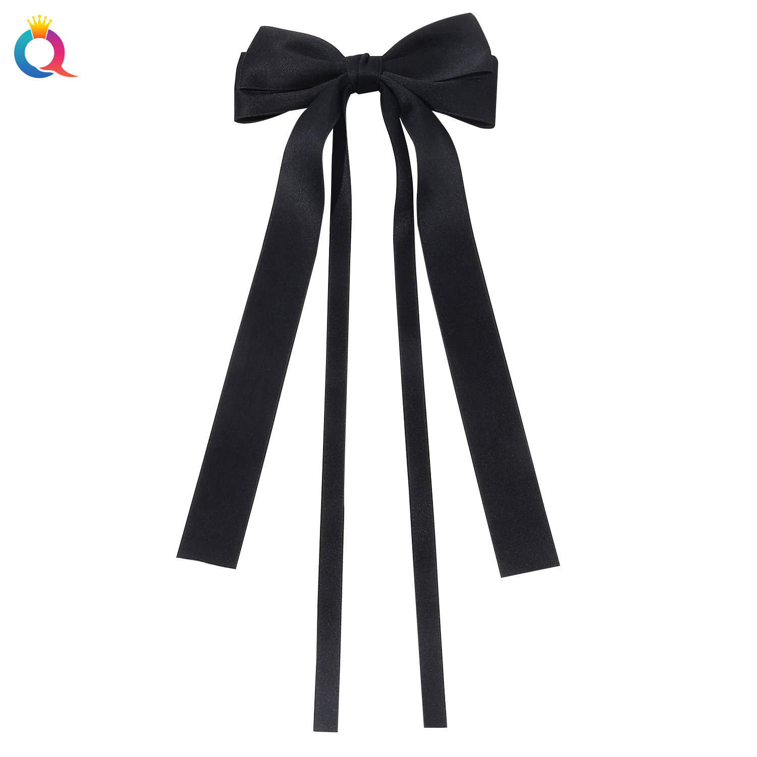 Qiyue Amazon Bow ribbon hair clips, simple and high-end Japanese and Korean style, back of the head hair clips and hair accessories wholesale Item Picture