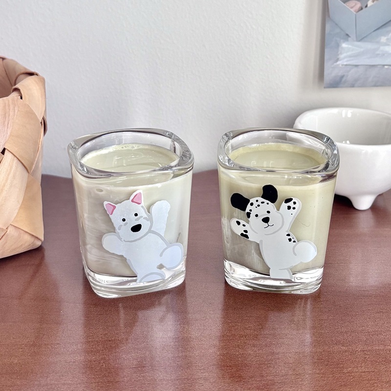 Customized glass bite-ounce cups, Italian espresso cups, Korean household couple water cups full figure