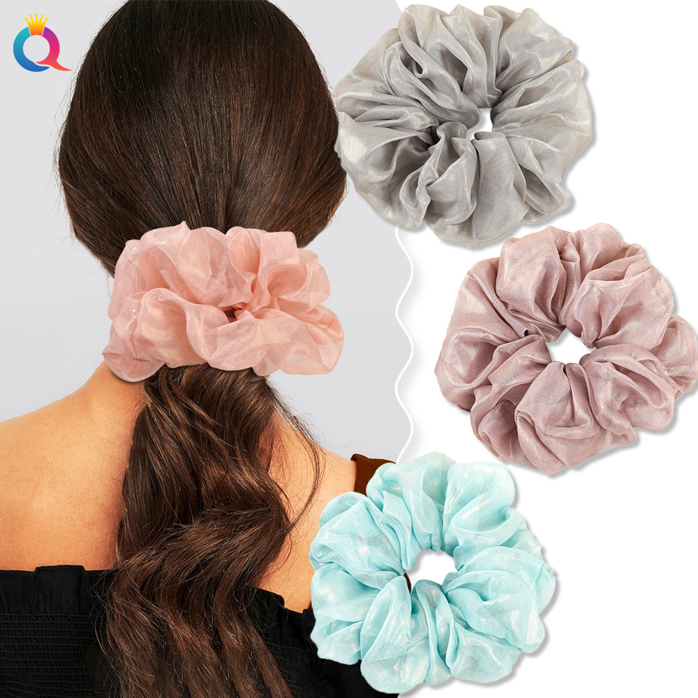 Qiyue Cross-border Oversized Large Intestine Hair Band, high-end hair tie, women's hair tie, hair band, hair accessory wholesale details Picture