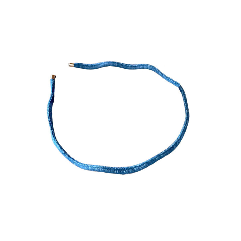 Korean ultra-fine denim wavy hair band for women, simple and elegant, versatile hair clip, new style, high-end, stylish and fashionable Item Picture