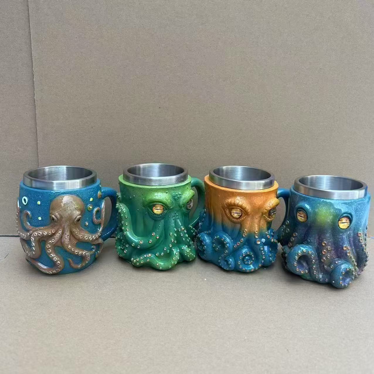 Cross-border new Cthulhu-inspired Pirate Tankard Octopus cup in Cthulhu style full figure