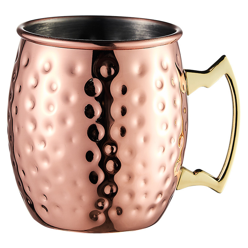 Hammered copper cup bar moscow Mule Cup 304 stainless steel cocktail metal wine glass Item Picture