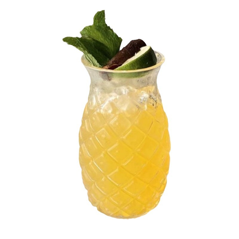 High borosilicate glass creative wine glasses, juice cups, glass cups, cocktail glass cups, bar Internet celebrity pineapple cocktail cups Item Picture