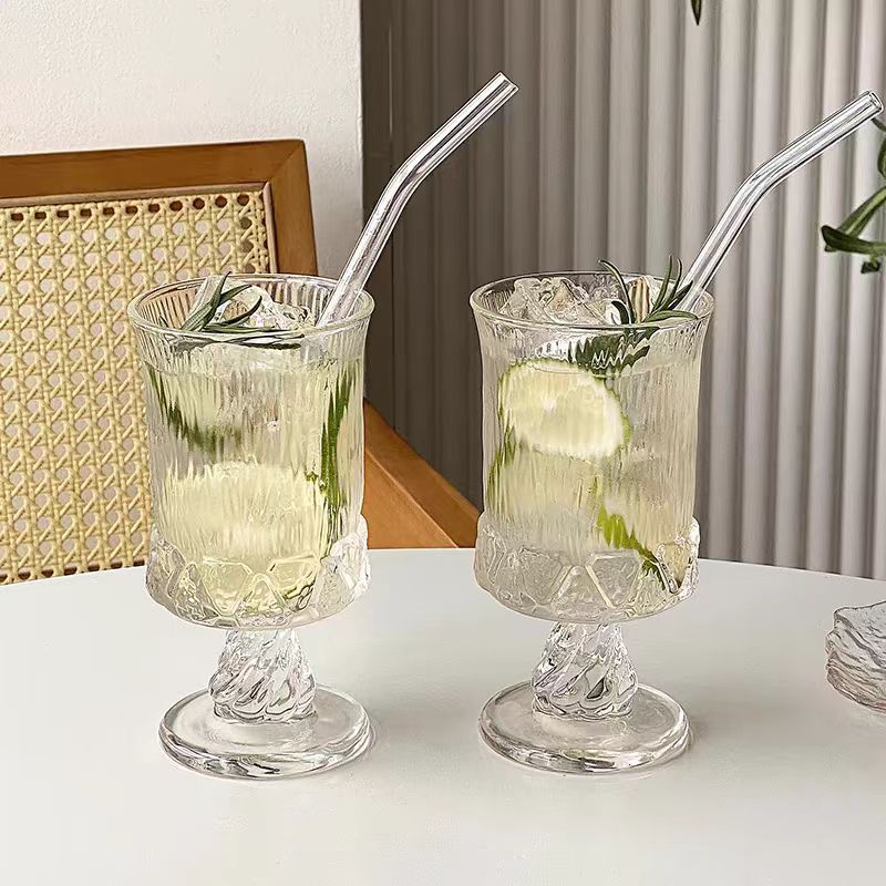 Whisky wine glasses, Nordic embossed glass highball glasses, home creative juice and red wine glasses and tableware details Picture