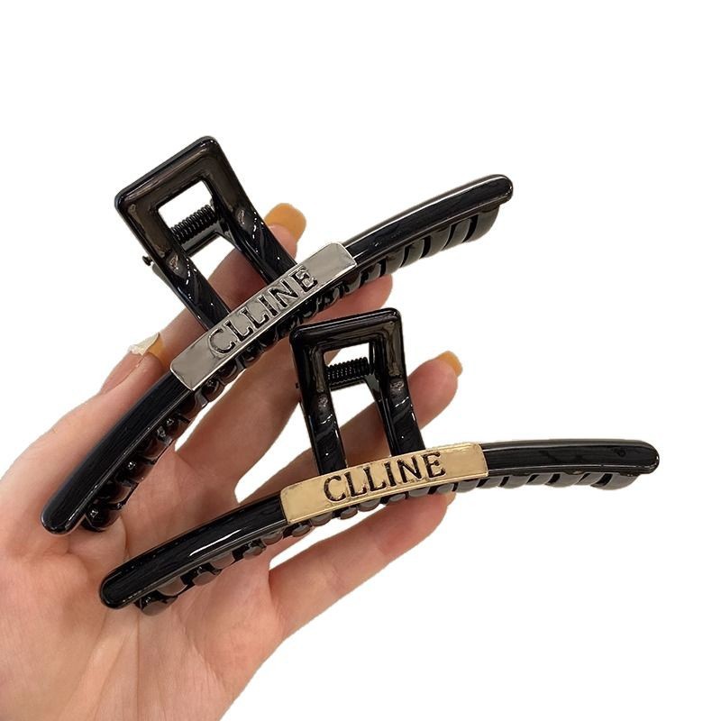 "Super powerful catch!" Korean gold label letter gripper, large one-line hair clip, women's back head updo gripper, high-end headwear Item Picture