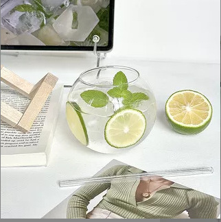 Ins-style coffee glass cups, summer drinking cups, niche design sense, restaurant juice drink cups, ladies details Picture