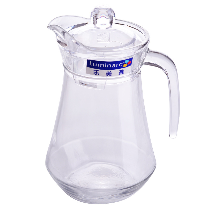 Glass cold water kettle, summer household high-temperature resistant tea kettle, cold water kettle, water cup, thickened duckbill kettle, tie kettle Item Picture