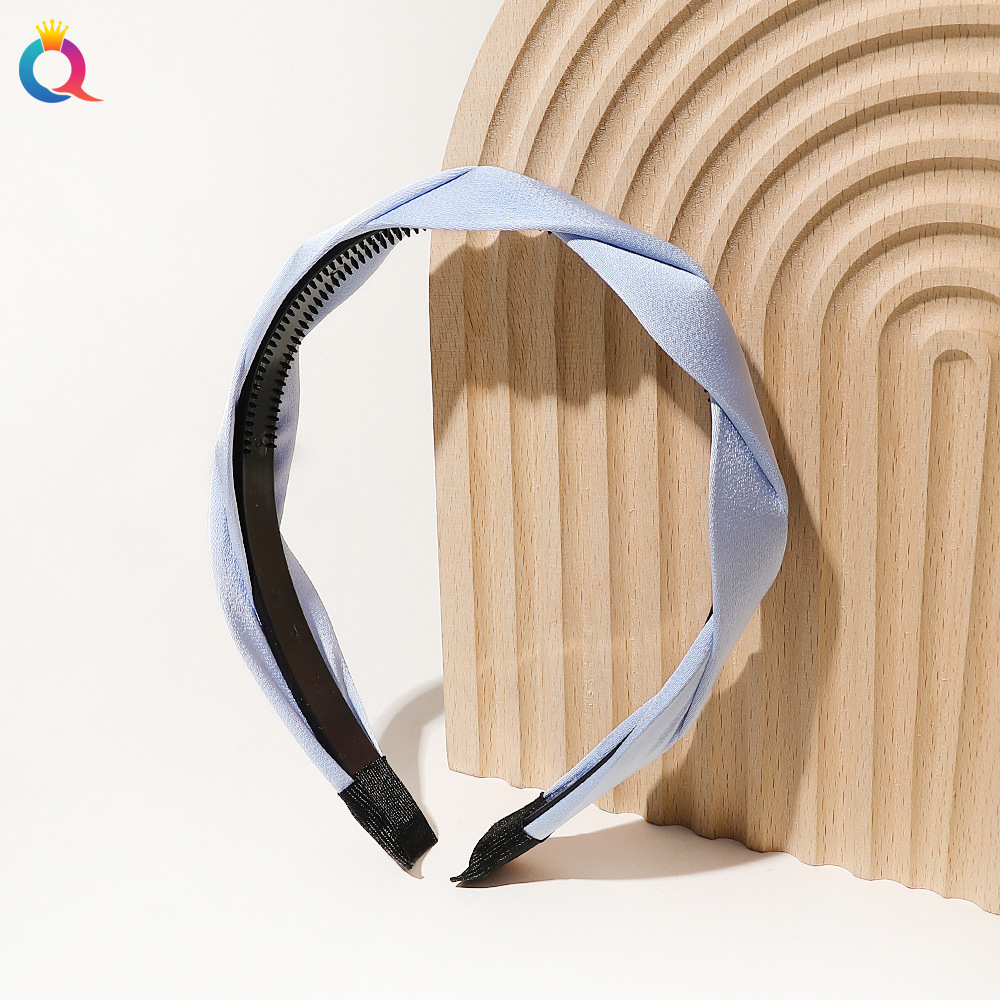 Qiyue Cross-border twisted hair Band, small fragrance style, high-end headband, face washing, hair pressure, high top of the head, hair hole, hair accessories wholesale Specification drawing