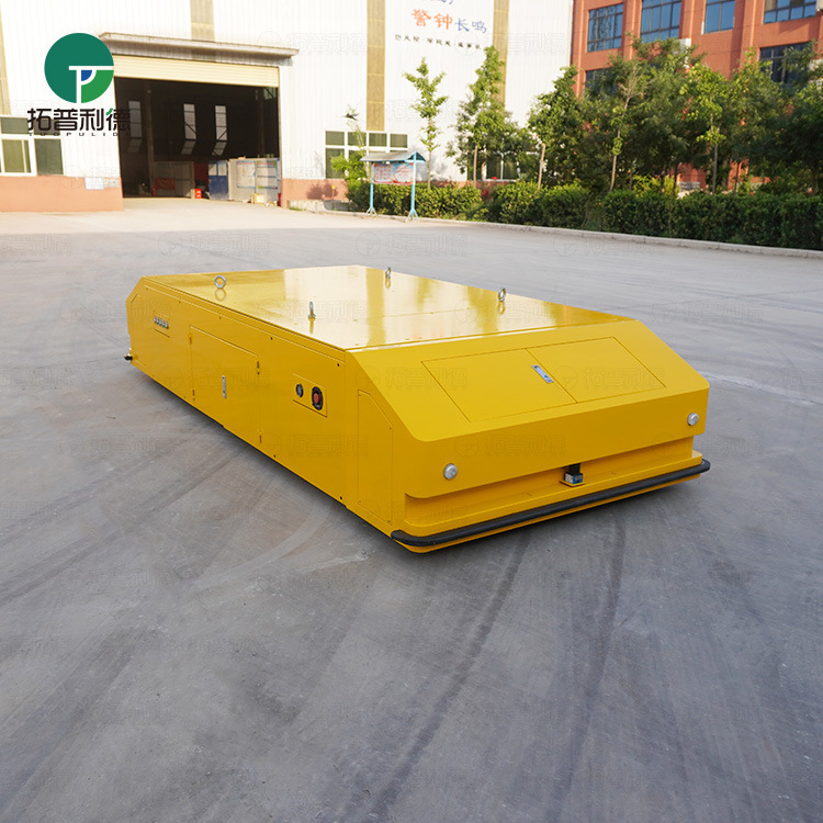 Magnetic nail navigation AGV intelligent material handling vehicle for workshop steel coil transportation, heavy-duty 5-ton omnidirectional translating steering wheel electric flat car details Picture