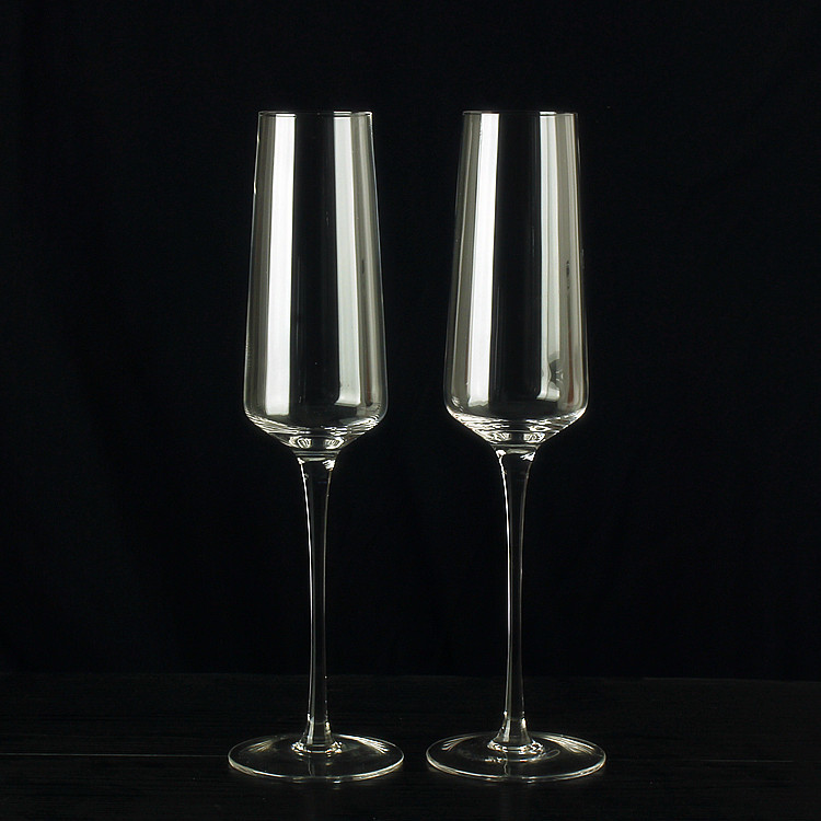 Handcrafted crystal champagne glasses, tall wine glasses, 2-piece gift box set, sparkling wine glass glasses Specification drawing