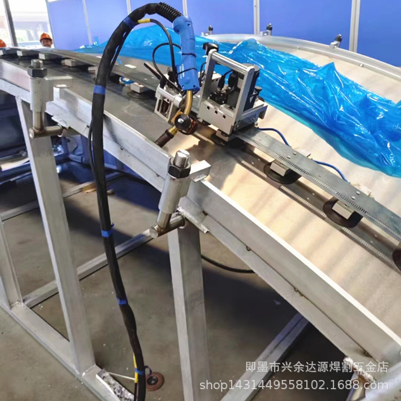 Flexible rail automatic welding trolley, vacuum suction cup track welding trolley, stainless steel and aluminum alloy tank body ring straight seam welding full figure