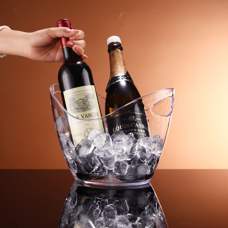 Acrylic ice bucket, high appearance level, commercial champagne bucket, plastic household, bar, ktv small ice cube bucket, ice cube bucket Specification drawing