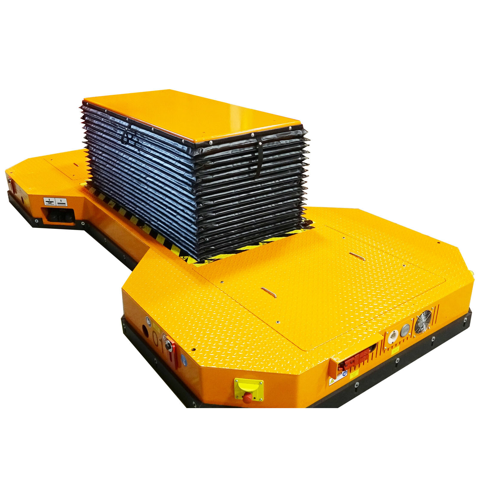 AGV intelligent material handling trolley, lifting transport platform trolley with lifting platform, McNamm wheel AGV robot Item Picture