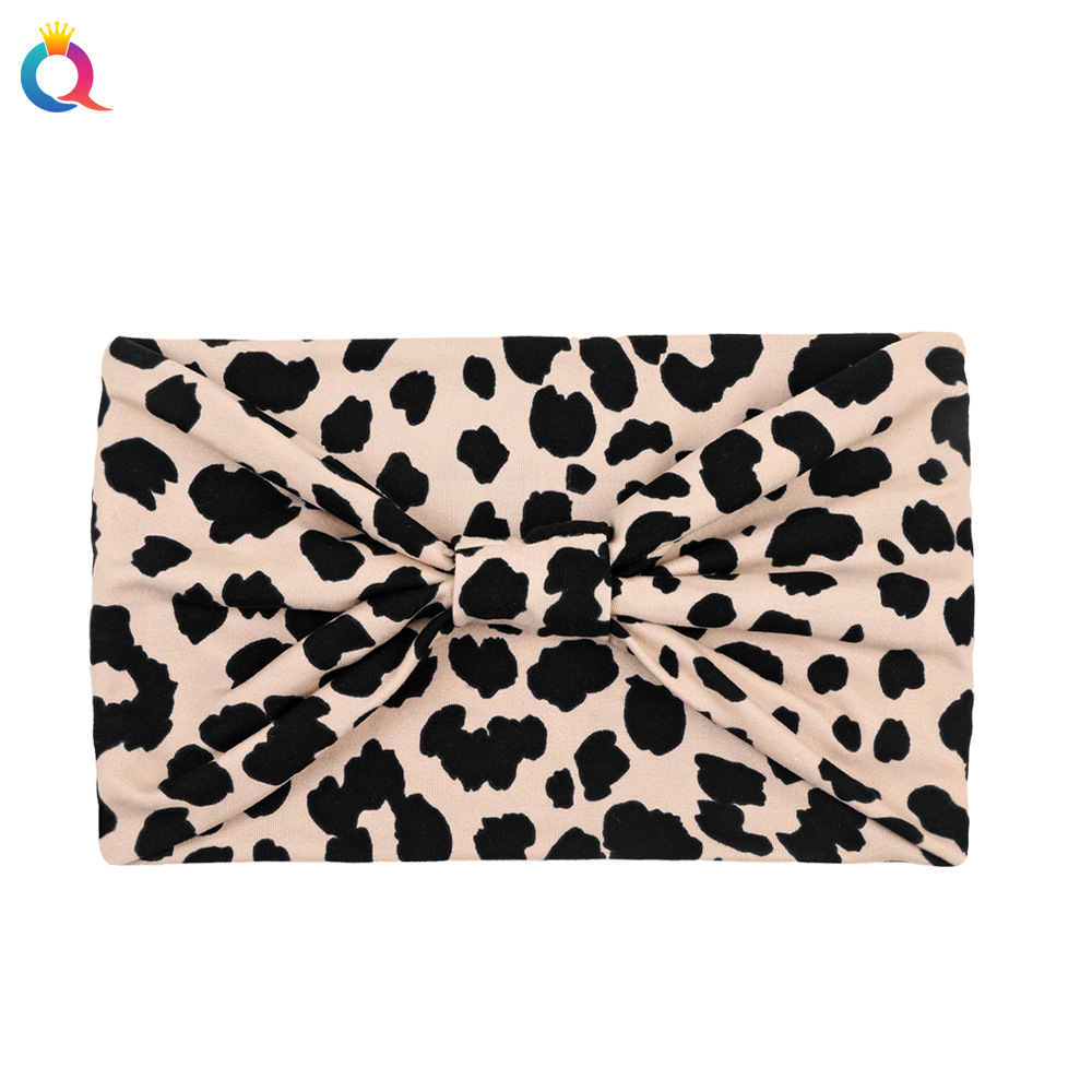 Wholesale of Qiyue Cross-border anti-sweat Forehead Accessories, elastic sports face wash, Hair band, headscarf, wide edge leopard Print Yoga Head accessories Item Picture