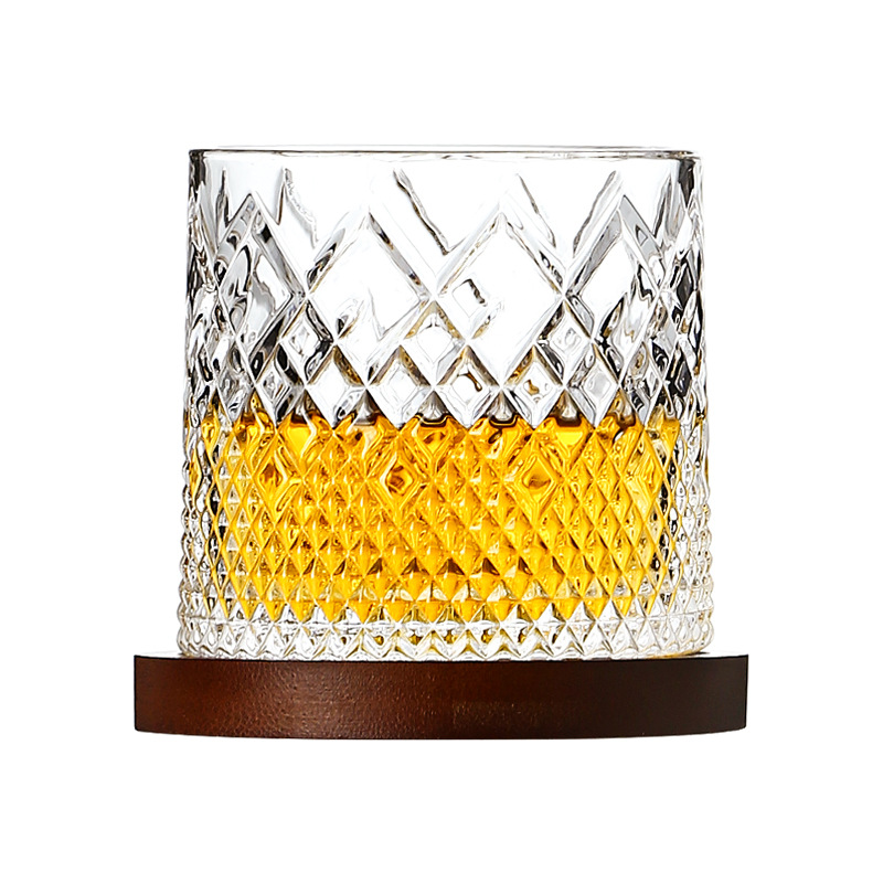 Wholesale of cross-border whisky wine glasses, rotating cups, unbreakable dolls, high-end glass cups, creative rotating and stress-relieving foreign wine glasses Item Picture
