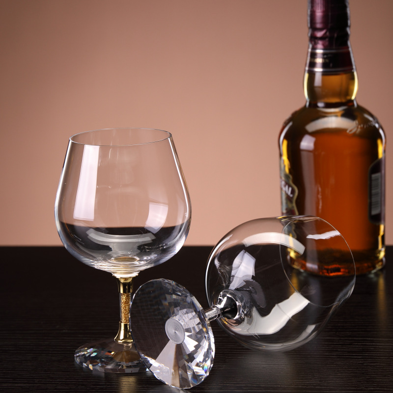 Wholesale Idelita crystal glass cups, diamond cups, stems, brandy cups, wine glasses and red wine glasses with logo printing details Picture