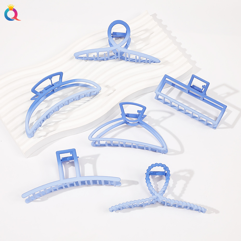 Qiyue Cross-border ins Hair clips, metal grippers, 14cm large clips, shark clips, hairpins, and hair accessories wholesale details Picture