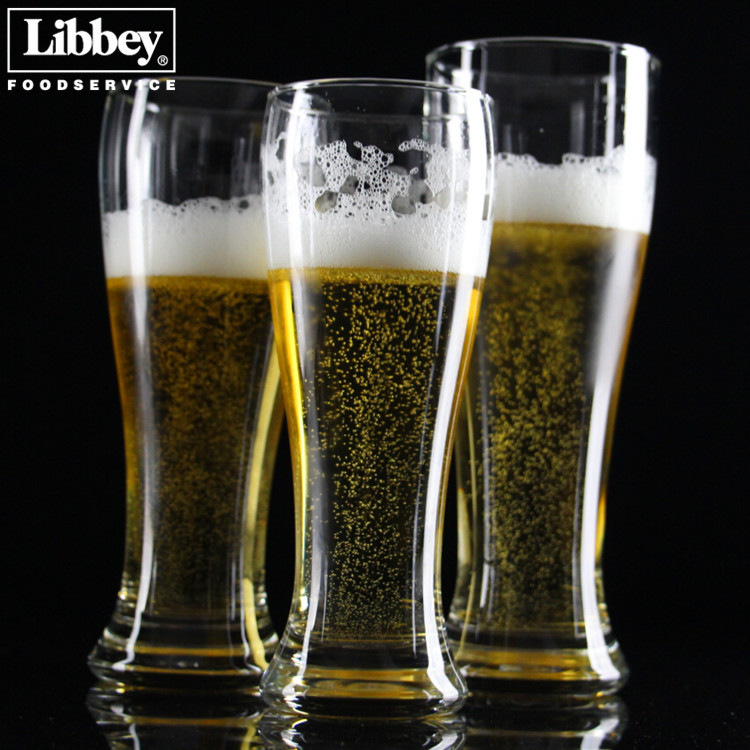 Libby Strongman beer mugs, large-capacity draft beer cups, cinched waist cups, juice cups, craft beer cups, glass cups with logo printing Specification drawing