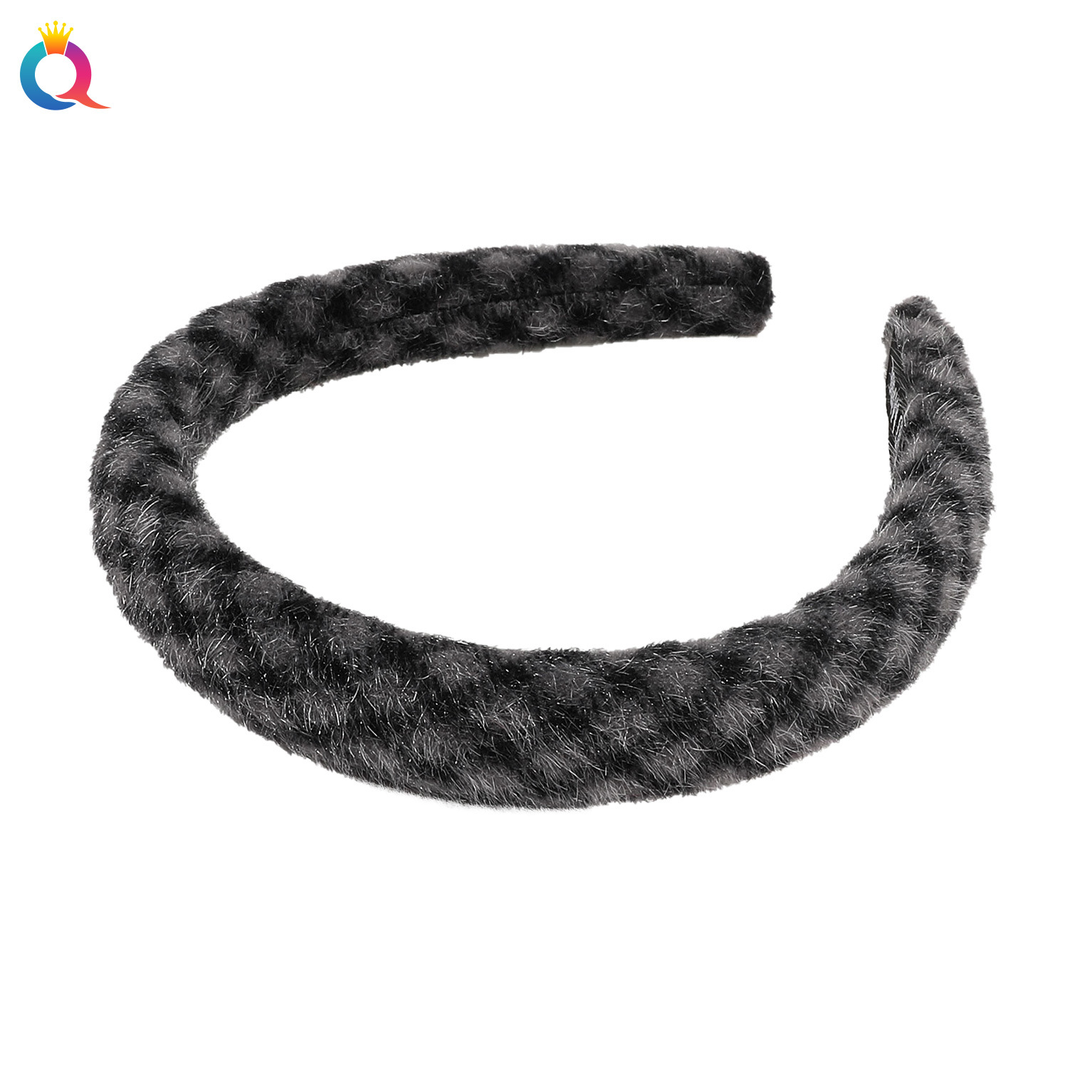 Qiyue Cross-border Leopard Print knotted hairband, retro horsehair sponge, women's high skull top, long hair band, hair hole, hair accessory wholesale Item Picture