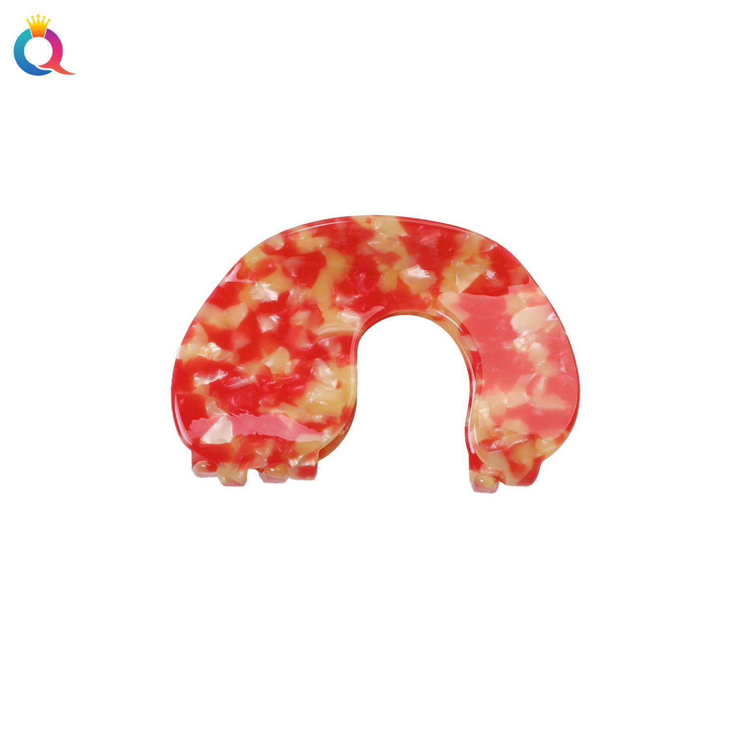 Qiyue acetic acid hair clips, U-shaped style, back head updo hair clips, shark clips, elegant headwear and hair accessories wholesale Item Picture