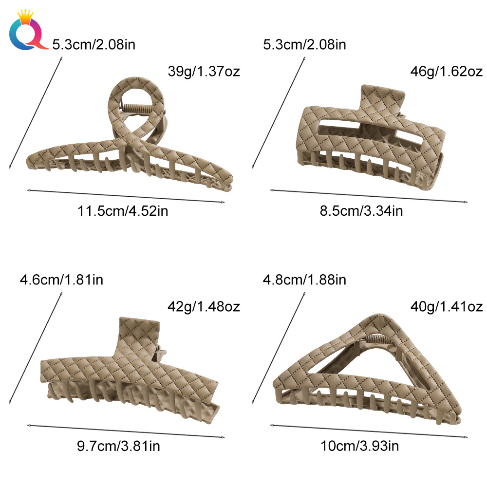 Qiyue metal matte hair clip, back of the head, coiled hair clip, high-end hairpin, shark clip, headwear and hair accessory wholesale Application Scenario