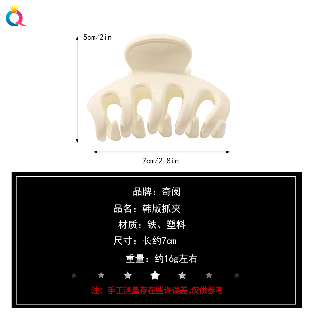 Wholesale of Qiyue Cross-border Pumpkin hair clips, frosted medium size, stylish back head hair clips, shark hair accessories Application Scenario