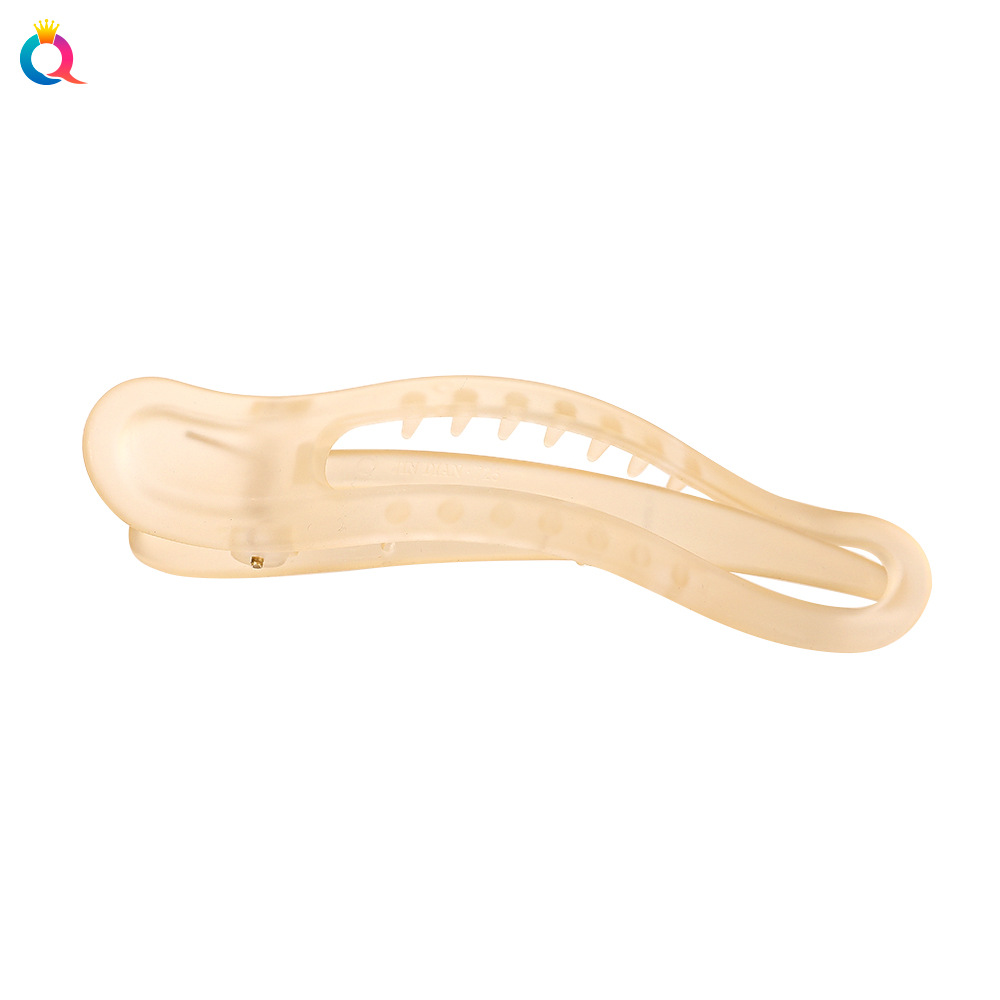 Qiyue Korean-style hairpin with a simple design, matte duckbill hairpin, back head plate hairpin, hair accessory shark hairpin Item Picture