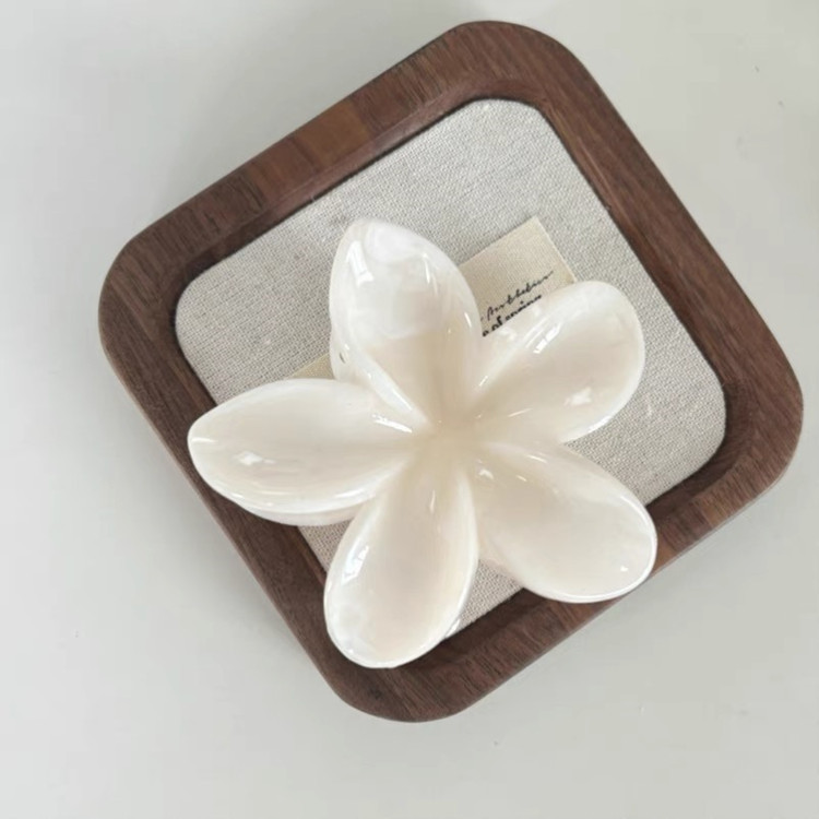 A best-selling, niche, high-appeal polka dot fryer clip, simple and elegant, half-tied hair clip at the back of the head Application Scenario